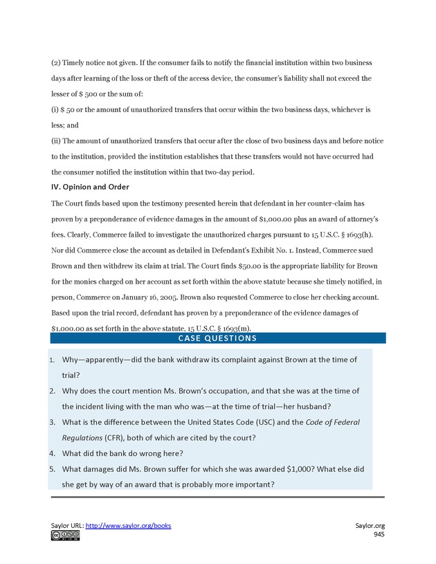 Business Law and the Legal Environment - Page 945